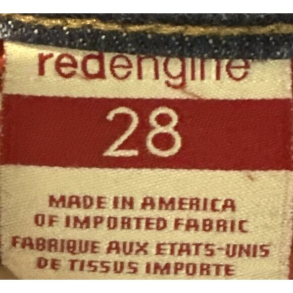 VTG Red Engine Skinny Boyfriend USA Womens Size 28 Distressed Denim Jeans - Picture 5 of 6
